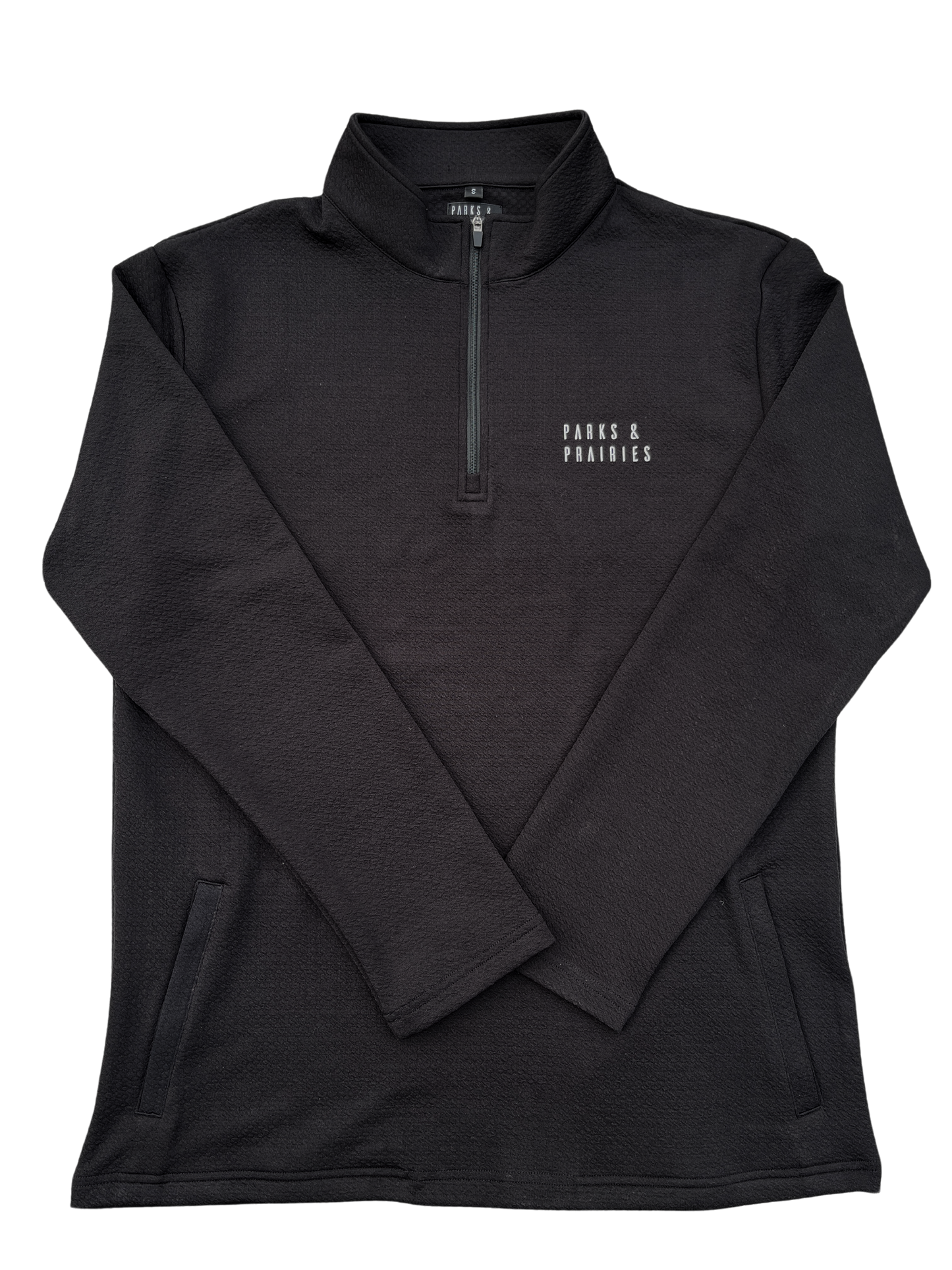 Men’s Diamond Weave Performance Quarter Zip - Black