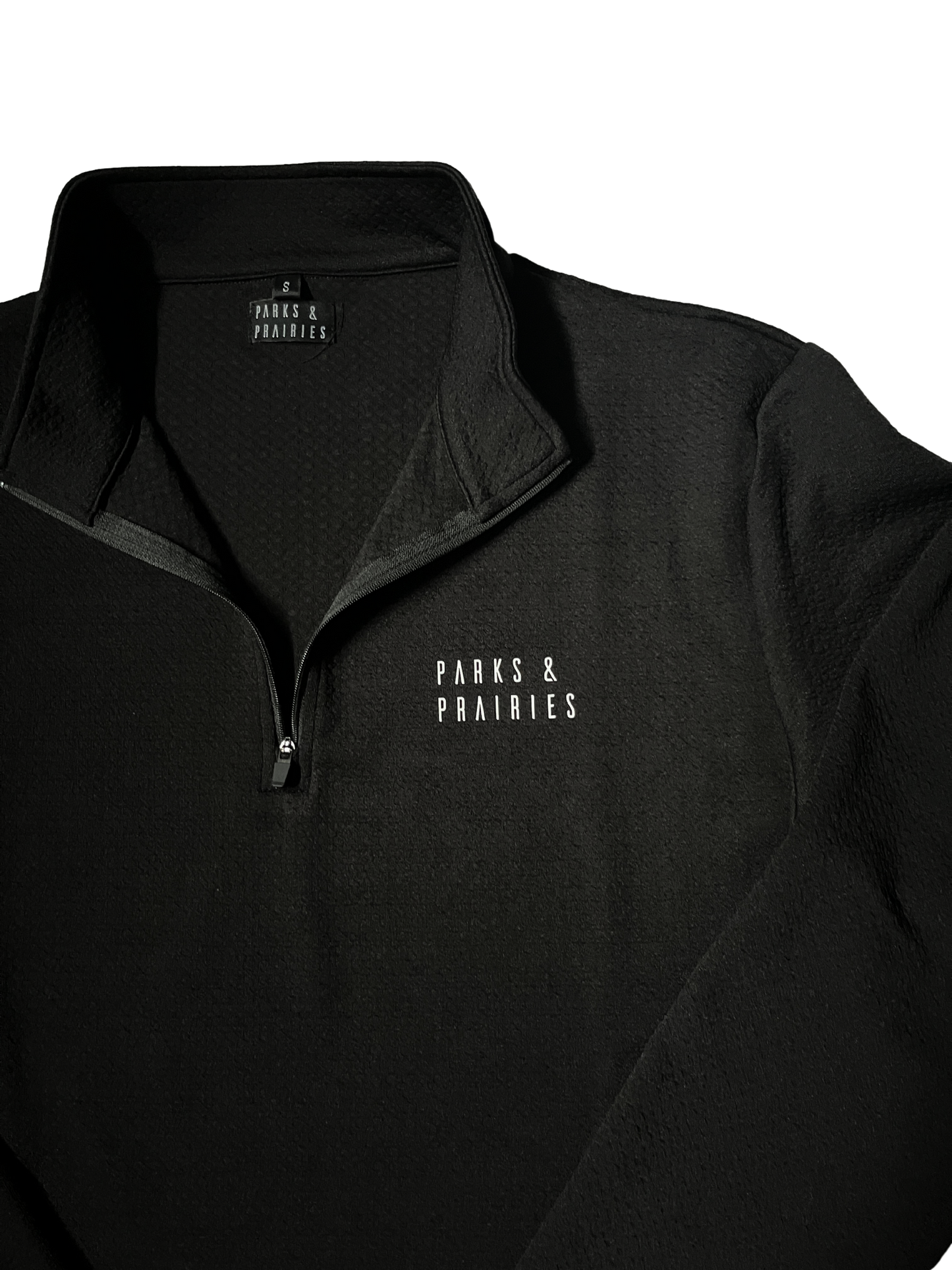 Men’s Diamond Weave Performance Quarter Zip - Black