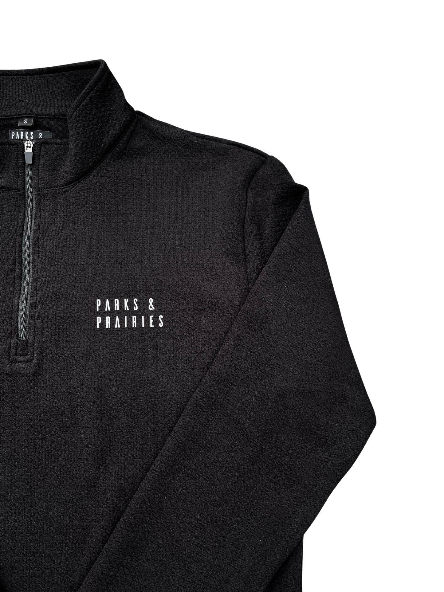 Men’s Diamond Weave Performance Quarter Zip - Black